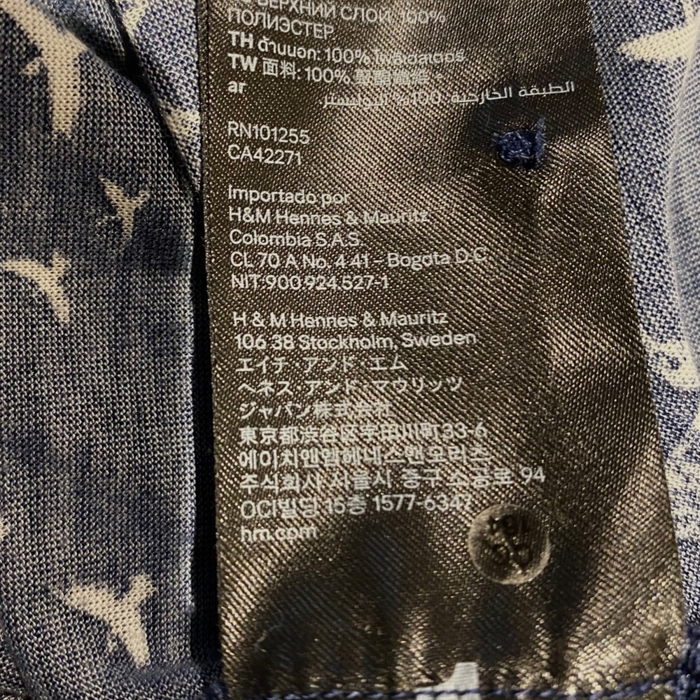 H&M Lightweight Long Sleeve Shirt with Bird Motif - Picture 3 of 4